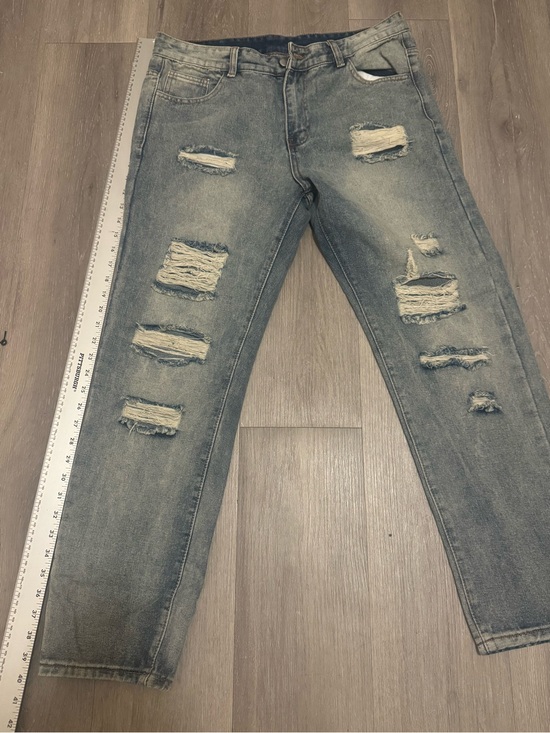 Other - Boyfriend jeans / worn straight with tears (Distressed) unisex acid wash size 32
